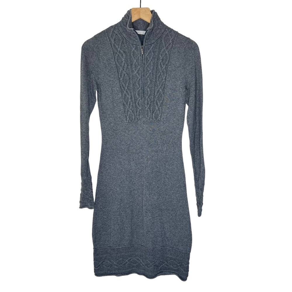 Athleta Sawtooth Sweater Dress Gray knit size small